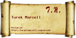 Turek Marcell névjegykártya